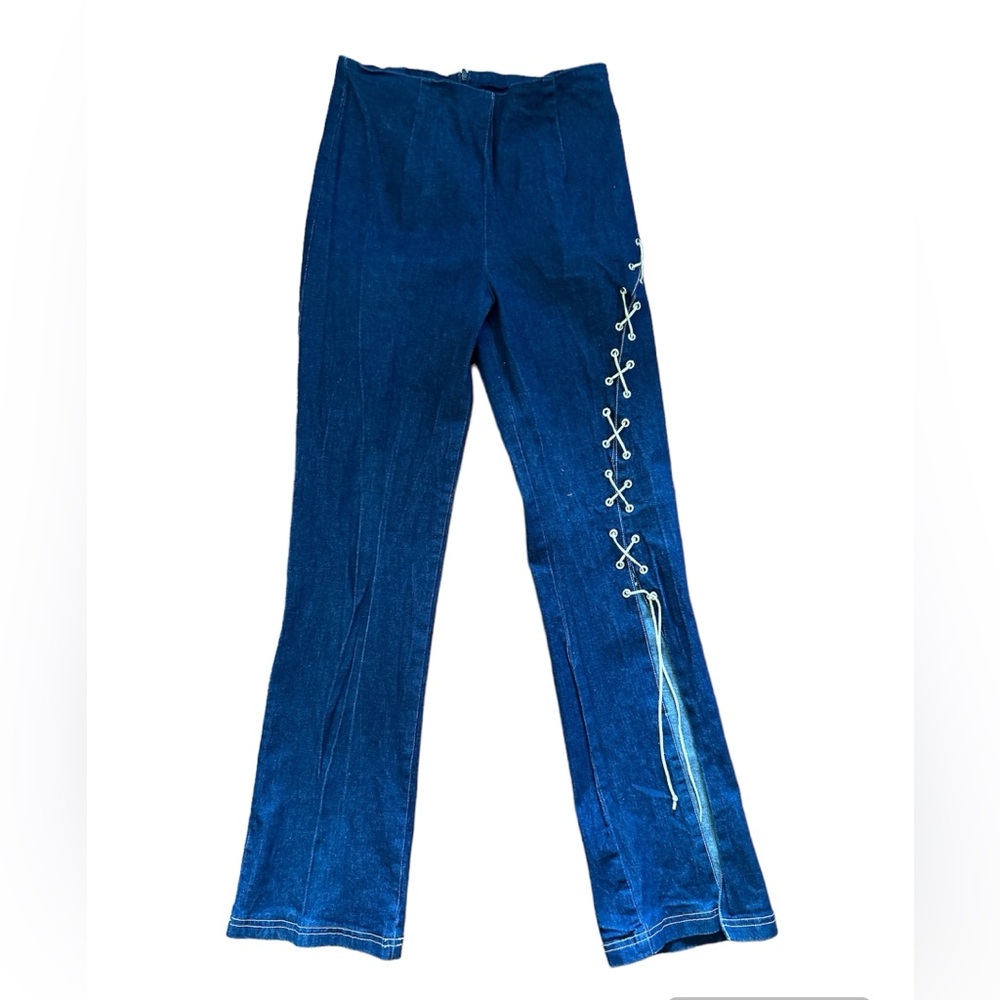 Vintage Y2K Zoey Beth Jeans Lace Up Size:Large